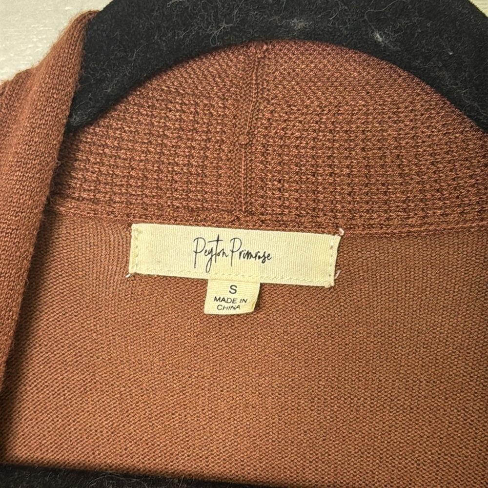 Rust Open Front Cardigan Sweater - Picture 3 of 8